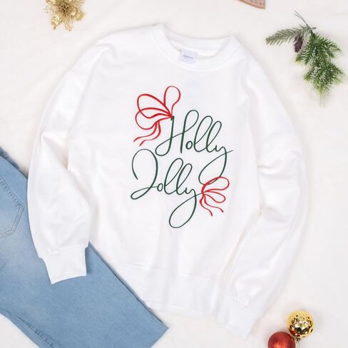 2025 Embroidered Graphic Sweatshirts for Women Teen Girls Cotton Hoodie Comfrt Casual Y2K Christmas Sweater in Saudi Arabia