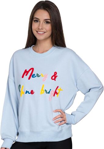 2025 Embroidered Graphic Sweatshirts for Women Teen Girls Cotton Hoodie Comfrt Casual Y2K Christmas Sweater in Saudi Arabia