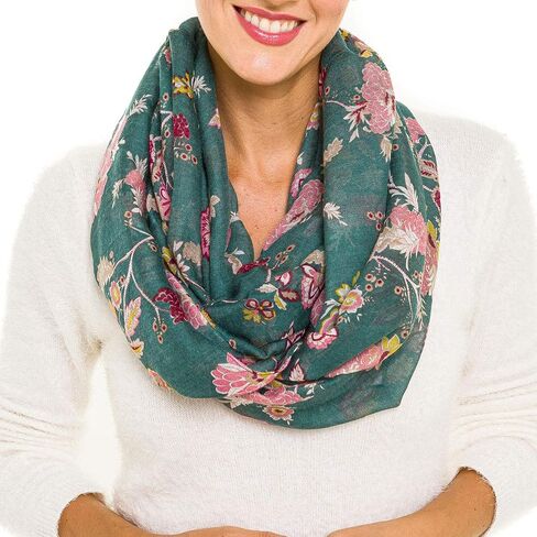 MIMOSITO Infinity Scarfs for Women Lightweight Floral Flower Fall Winter Fashion Wrap Shawl in Kuwait