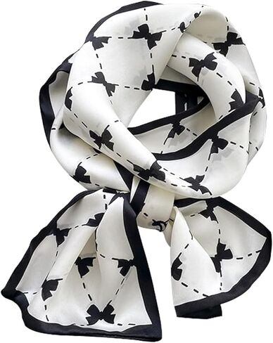 100% Mulberry Silk Scarf for Women - 59"*6.3" Long Headscarf Neck Scarf Hair Wraps - Shawls with Gift Packed in Saudi Arabia