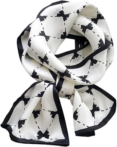 100% Mulberry Silk Scarf for Women - 59"*6.3" Long Headscarf Neck Scarf Hair Wraps - Shawls with Gift Packed in Saudi Arabia