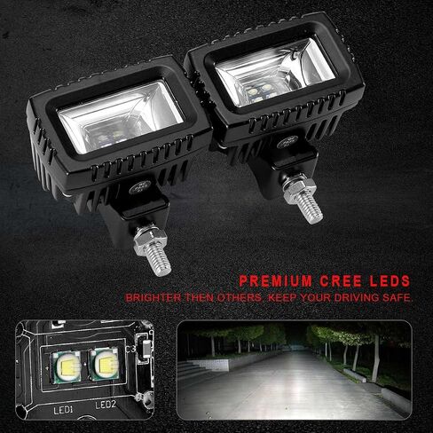 Kawell 20W Driving Light LED Light Pods Set of 2 Floodlight LED Fog Light Pods LED Work Light Pods for Off Road Truck Tractor Boat Motorcycle ATV UTV 4X4 SUV in Saudi Arabia
