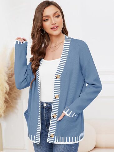 Cardigan Sweaters for Women Button Down Knit Lady Jackets Lightweight Coat Outwear 2024 Fall Outfits Trendy Clothes in Saudi Arabia
