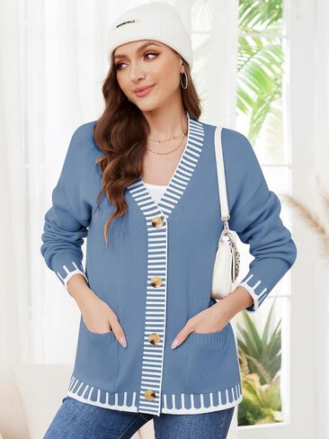 Cardigan Sweaters for Women Button Down Knit Lady Jackets Lightweight Coat Outwear 2024 Fall Outfits Trendy Clothes in Saudi Arabia