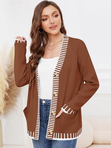 Cardigan Sweaters for Women Button Down Knit Lady Jackets Lightweight Coat Outwear 2024 Fall Outfits Trendy Clothes in Saudi Arabia