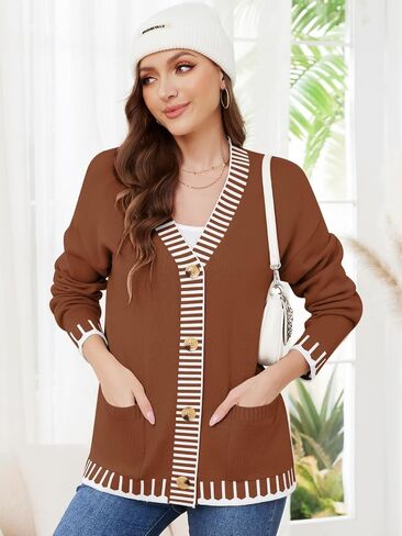 Cardigan Sweaters for Women Button Down Knit Lady Jackets Lightweight Coat Outwear 2024 Fall Outfits Trendy Clothes in Saudi Arabia