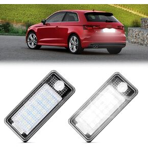 Gempro Led أضواء لوحة الترخيص لأودي A3 S3 A4 S4 A6 S6 A8 S8 Q7 RS4 مصابيح علامة المصد الخلفي، 6000K أبيض