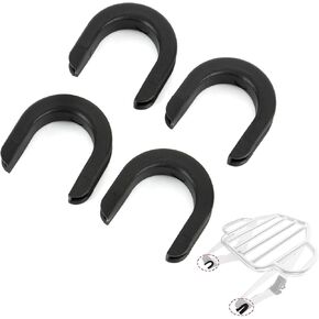 Sissy Bar Backrest Luggage Rack Side Panel Bracket Grommet, PSLER Motorcycle Side Racks Grommets for Touring Sissy Bar Mounting Hardware 1987-2024, Part for 52682-09, Black