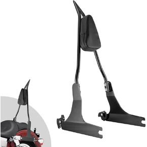 Wsays 26" Tall Detachable Sissy Bar Passenger Backrest Chrome Compatible with Harley Davidson Dyna Low Rider FXDL/S Street Bob FXDB Super Glide FXD/C Wide Glide FXDWG 2005-2017