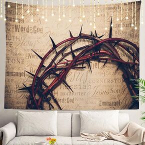 Shrahala Tapestry, Christian Wall Hanging Large Tapestry Psychedelic Tapestry Decorations Bedroom Living Room Dorm(51.2 x 59.1 Inches, Multi)