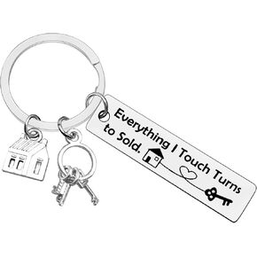 Realtor Gifts Keychain Real Estate Agent Gifts Everything I Touch Turns to Sold Keychain Thank You Gifts Christmas Birthday Gifts Realtor Gifts for Women Men