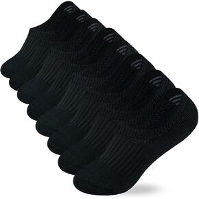 جوارب RATIVE Cushion No Show Socks غير مرئية من القطن بقصة منخفضة للرجال والنساء