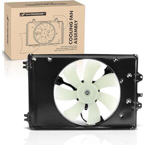 A-Premium A/C Condenser Fan Assembly Compatible with Select Honda Models - Pilot 2009-2015 3.5L, AWD Only - Replace# 38611R70A01, 38615RN0A01