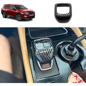 غطاء مقبض ناقل الحركة متوافق مع Nissan Rogue 2022 2023 Shifter Trim Transmission الديكور ملحقات السيارة الداخلية للسيارة (ليس للرياضة Rogue) ABS 1PC (نمط خشب الخوخ)