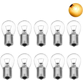 Brake Light Bulbs, Turn Signal Bulb for Marker Tail Running,Parking Backup Lights,Halogen Lamp,S25 1156 1141 BA15S Base,21W DC12V,Set of 10