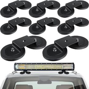 Shimeyao 4 Pcs Magnetic Base Light Bar Mounts Work Light Mount Brackets Magnetic LED Light Bar Mount Universal Magnet Mount Holder with Rubber Pad for Off Road SUV Truck Lamp Roof Light Bar Fog Light in Saudi Arabia