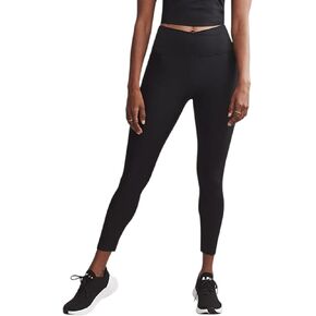 Rhone Women's Leggings with Pocket - Ripple 7/8 Workout Leggings for Women - Ultrasoft Yoga Pants - Breathable, RippleKnit Fabric - Black - M