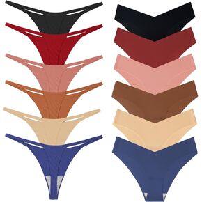 Women Seamless Bikini Underwear G-string Thongs Stretchy Comfort Pack