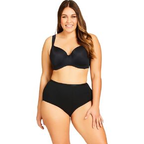 City Chic Avenue Plus Size Brief Basic CTN 3PK In Nude