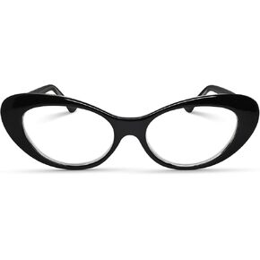Black Oval Cat Eye Reading Glasses for Women to Look Stylish with High Vision - Comfortable for All Face Shape Womens Reading Glasses -Readers For Women - 2.75 Reading Glasses Women Readers