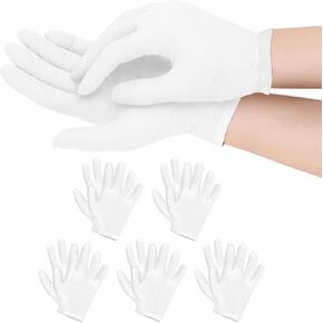 Vila Cotton Glove Liners, 6 Pairs (12 Pcs), Soft Breathable Hand Shield, Moisturizing Gloves for Dry Hands, Eczema, Sleeping Gloves for Dry Hands, Lotion Gloves, Comfortable Overnight Sleep Gloves