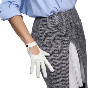 DooWay Leather Driving Gloves for Women Genuine Sheepskin Cosplay Costume Motorcycle Gloves