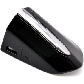Door Handle Key Bezel Cover Cap w/Chrome Trim Front Left Exterior Compatible for Ford Fusion 2013-2020 Edge 2015-2020 Black Painted