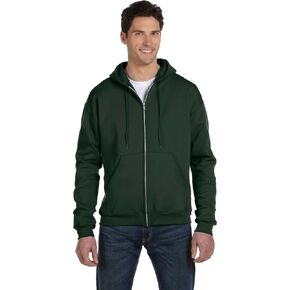 Champion Adult 50/50 Full-Zip Hooded Sweatshirt, Dark Green, Small