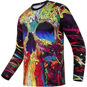 Men's Mountain Bike Jersey Long Sleeve MTB Off-Road Motocross Jersey Quick Dry Downhill&Motocross Shirts in Kuwait