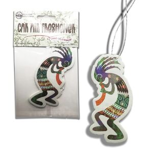 Kokopelli Air Freshener for Car - Forest Cinnamon Scented - Automotive Accessory - Good Luck Charm Fertility God Souvenir Gift (Pack of 4)