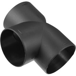 Motoforti Universal T Piece Duct Air Ducting Connector, Straight Air Heater Duct Joiner Connector Pipe 2.95'' 75mm OD, Plastic, Black