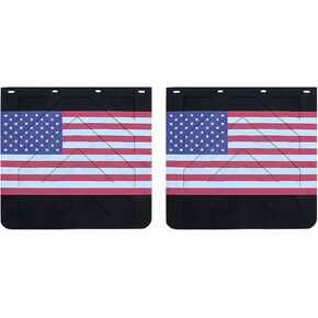 Mud Flaps for Semi Trucks American Flag Polymer Tractor Trailer Heavy Duty Rubber Mudflaps Splash Guard, 24 x 24Inch, 2PCS