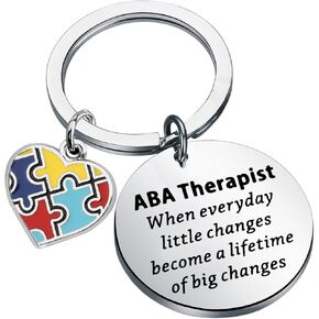 Zuo Bao Autism Teacher Gift Autism Awareness Jewelry When everyday little changes keychain Autism Teacher Appreciation Gift