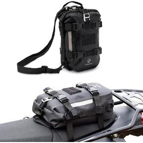 15L Waterproof Motorcycle Tail Bag Motorcycle Bag Waterproof Motorcycle Backpack Dry Bag Sissy Bar Bag Motorcycle Rear Bag Back Seat Bag Motorcycle Saddle Bag Motorcycle Luggage Bag Storage