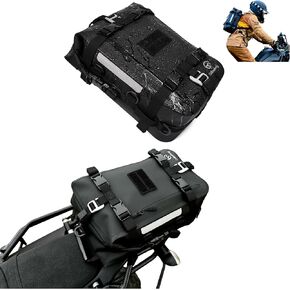 15L Waterproof Motorcycle Tail Bag Motorcycle Bag Waterproof Motorcycle Backpack Dry Bag Sissy Bar Bag Motorcycle Rear Bag Back Seat Bag Motorcycle Saddle Bag Motorcycle Luggage Bag Storage