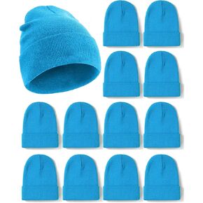 WESTEND 12 Pack Beanies for Men and Women - Unisex Knitted Warm Solid Color Multi-Packs