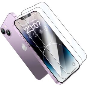 MOCOLL for iPhone 14 Screen Protector 【Military Grade Tempered Glass】 Drop Protection, Full Coverage, Scratch Resistant, Screen Protector 14, 2 Pack