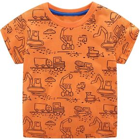 Construction Shirts Toddler Boy Kids Short Sleeve T Shirts Truck