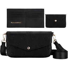 Montana West 3PCS Crossbody Purse and Wallet Set for Women with Adjustable Strap