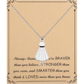 FUSTMW Badminton Necklace Badminton Racket Pendant Gifts Sports Ball Inspirational Gifts Badminton Player Gifts for Badminton Lovers (Necklace)