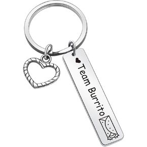 ZQEOU Burrito Lover Keyring Brother Jewelry Family Jewelry Mexican Burrito Gift For Grandson Jewelry Son Gift