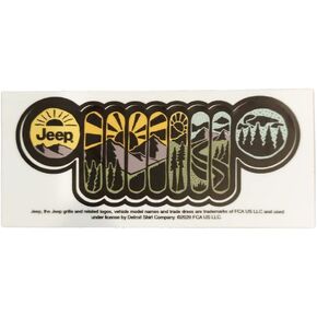 Jeep Atomic Grille and Headlights Logo Premium Die Cut Vinyl Sticker - Made in Detroit