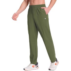 BALEAF Men's Workout Pants Lightweight Running Athletic Joggers with Zipper Pockets Tapered Quick Dry Sweatpants UPF50+