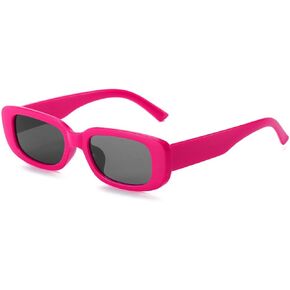 Retro Rectangle Sunglasses for Women and Men, Vintage Small Square Style