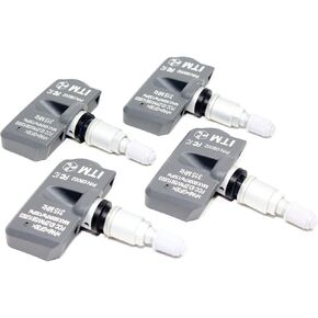 ITM Set of 4 315mhz TPMS Tire Pressure Sensors for 2007 2008 2009 Chevrolet Equinox w/Silver Aluminum Valve Stems Replacement