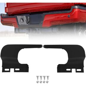 Rear Step Bumper End Caps Compatible with 2017-2023 F250 F350 F450 Rear Driver and Passenger Side End Cap Step Pad