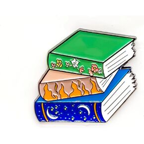 Fantasy Book Enthusiast Badge Pin - Theme Series - Enamel Lapel Pin - Plated Badge for Clothing, Bags, and Lanyards