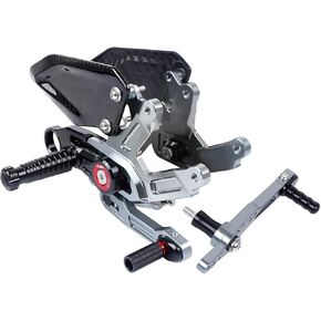 Rearset Adjustable CNC Aluminum Footrests Compatible with BMW S1000RR 2015-2018 Rear Foot Pegs Motorcycle Aftermarket Parts Accessories