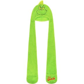 The Grinch Hat and Gloves Ladies Winter Accessories Men Teenagers, Funny Long Hat Mitten Xmas Gifts Secret Santa
