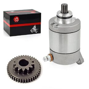 Starter Motor 10T & Starter Reduction Gear Compatible with Honda TRX450ER 450ER 2006-2014 ATV TRX 450ER 31200-HP1-601 28150-HP1-600
